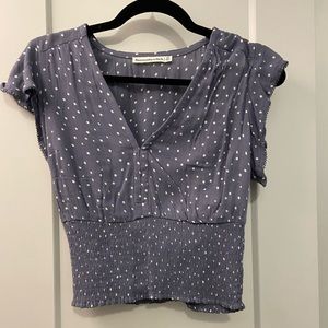 A&F XS Purple Summer Top